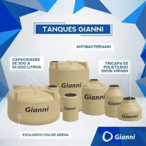 Tanque Tricapa Antibacteriano Gianni Completo de 300 Litros - Imagen 4